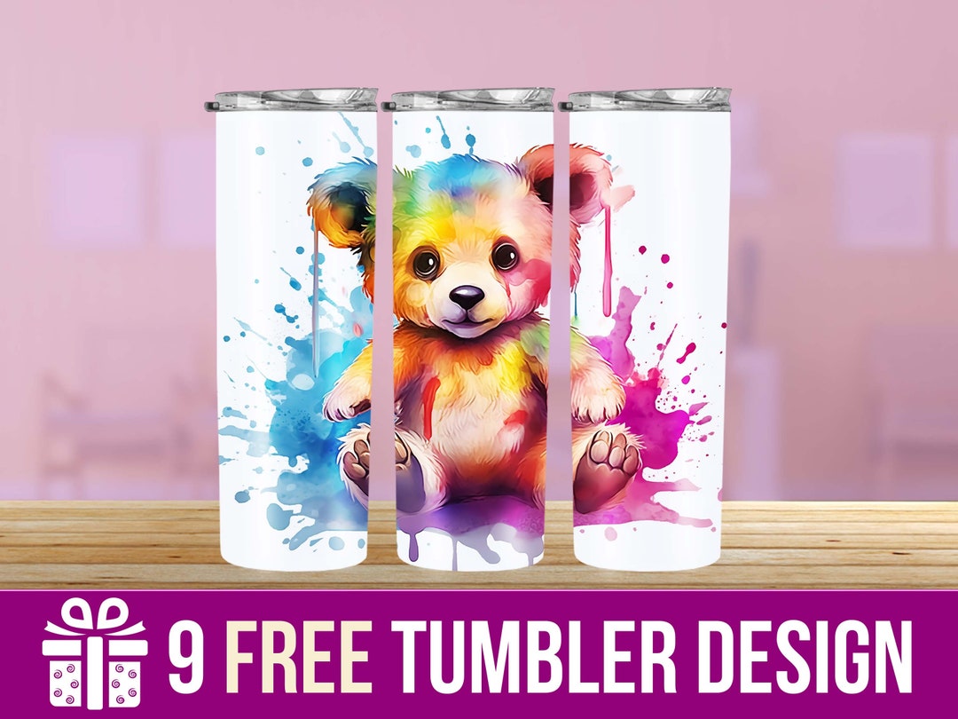 Teddy Bear Tumbler Wrap PNG Design, Teddy Bear Tumbler Wrap 20 Oz ...