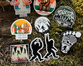 Sasquatch sticker collection Bigfoot custom design