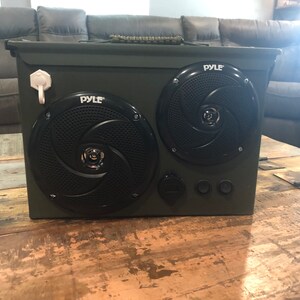 Ammo box speaker- Boom Box- Speaker Box- Upcycled Speaker Box- Bluetooth Speaker- Ammobox speaker- wireless ammo box speaker