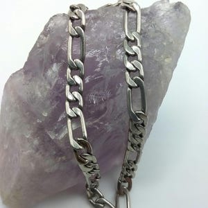 Sterling silver men&#39;s Figaro link bracelet