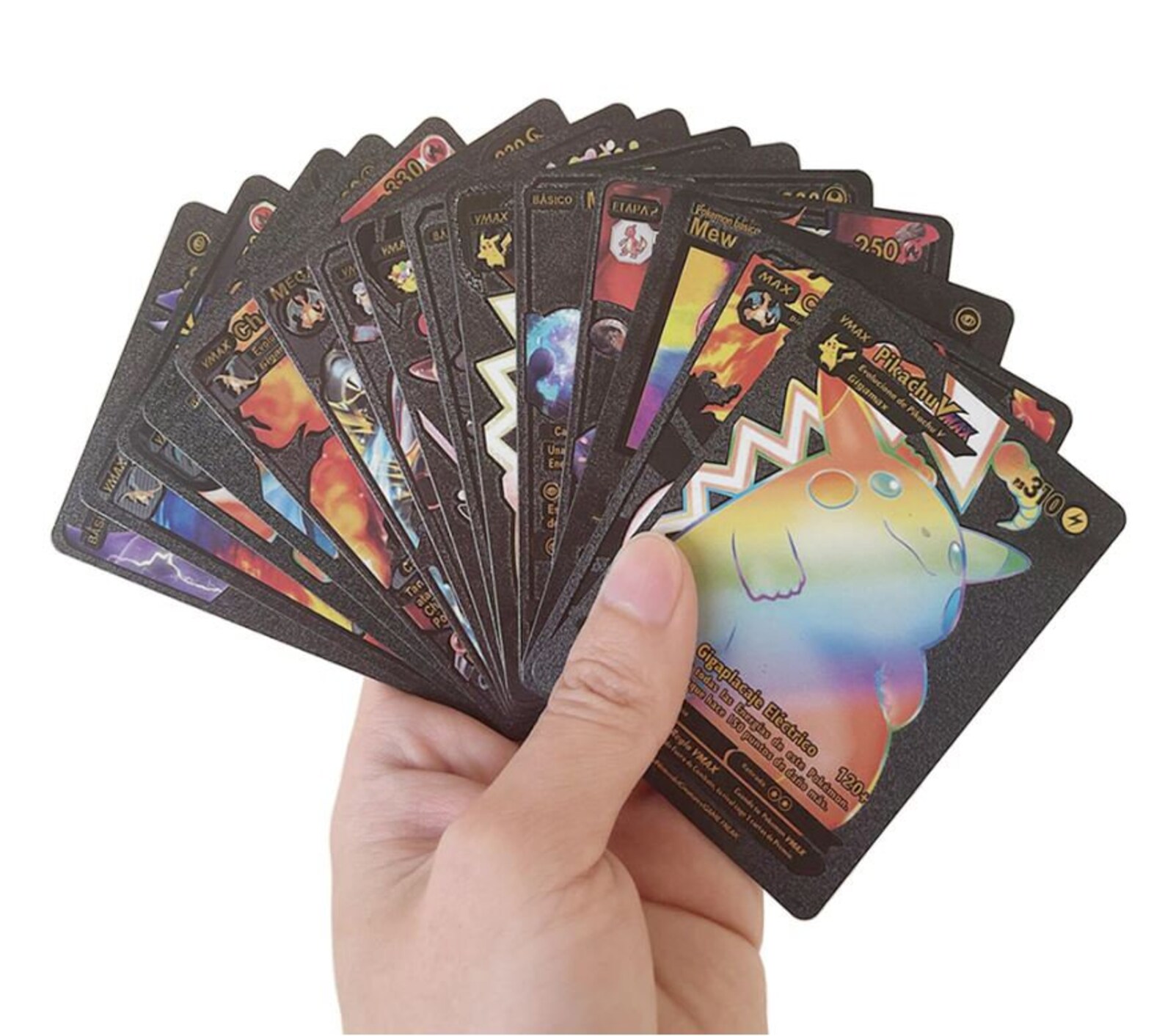 18k Gold POKEMON SET 55 CARDS Etsy
