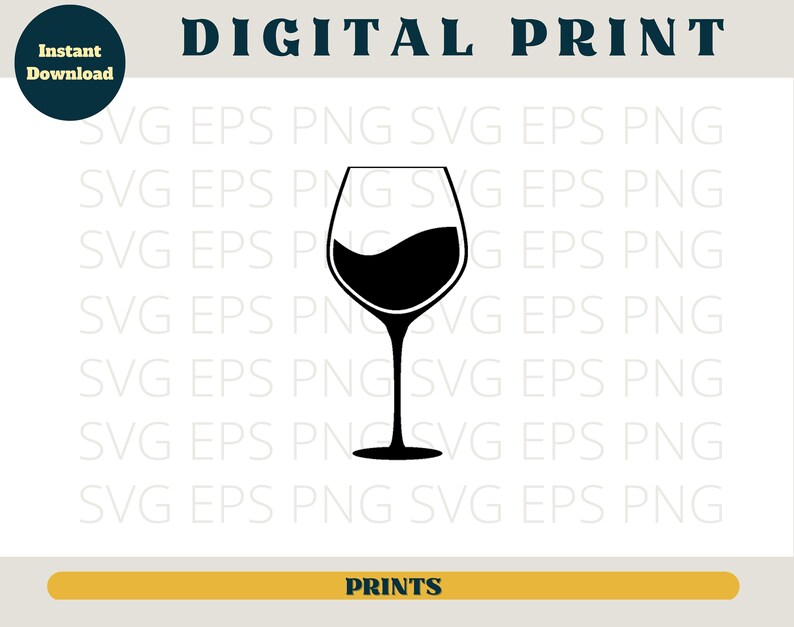 May include: Black and white silhouette of a wine glass with a small amount of wine in the bottom. The glass is on a white background.