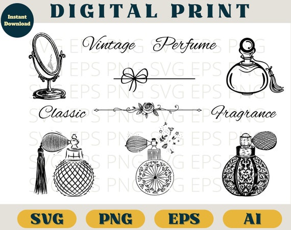 Perfume svg, perfume bottle svg, perfume clipart, perfume png, fragrance svg, fragrance clipart, vintage perfume, vintage fragrance, perfume