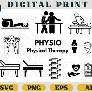 Physio svg, Physio Clipart, Physio Cricut, Physio Schnittdatei, Physiotherapie, Physio Vektor, Therapie svg, Therapie Clipart, svg png ai eps