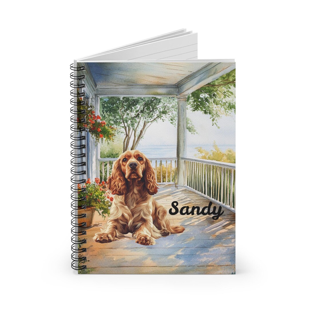 Cocker Spaniel Notebook Cocker Spaniel Notebook, Personalized Dog Name Spiral Bound Notebook ...