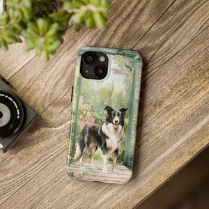 ボーダーコリーのスマホケース、コリー犬のスマホカバー、iPhone 15、Androidスマホケース、Samsung Galaxy S24用タフケース、ペットのポートレートスマホギフト