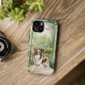 Papillon Dog Phone Case, Papillon Phone Cover, Tough Cases for iPhone 15, Android Phone Case, Samsung Galaxy S24, Pet Portrait Phone Gifts