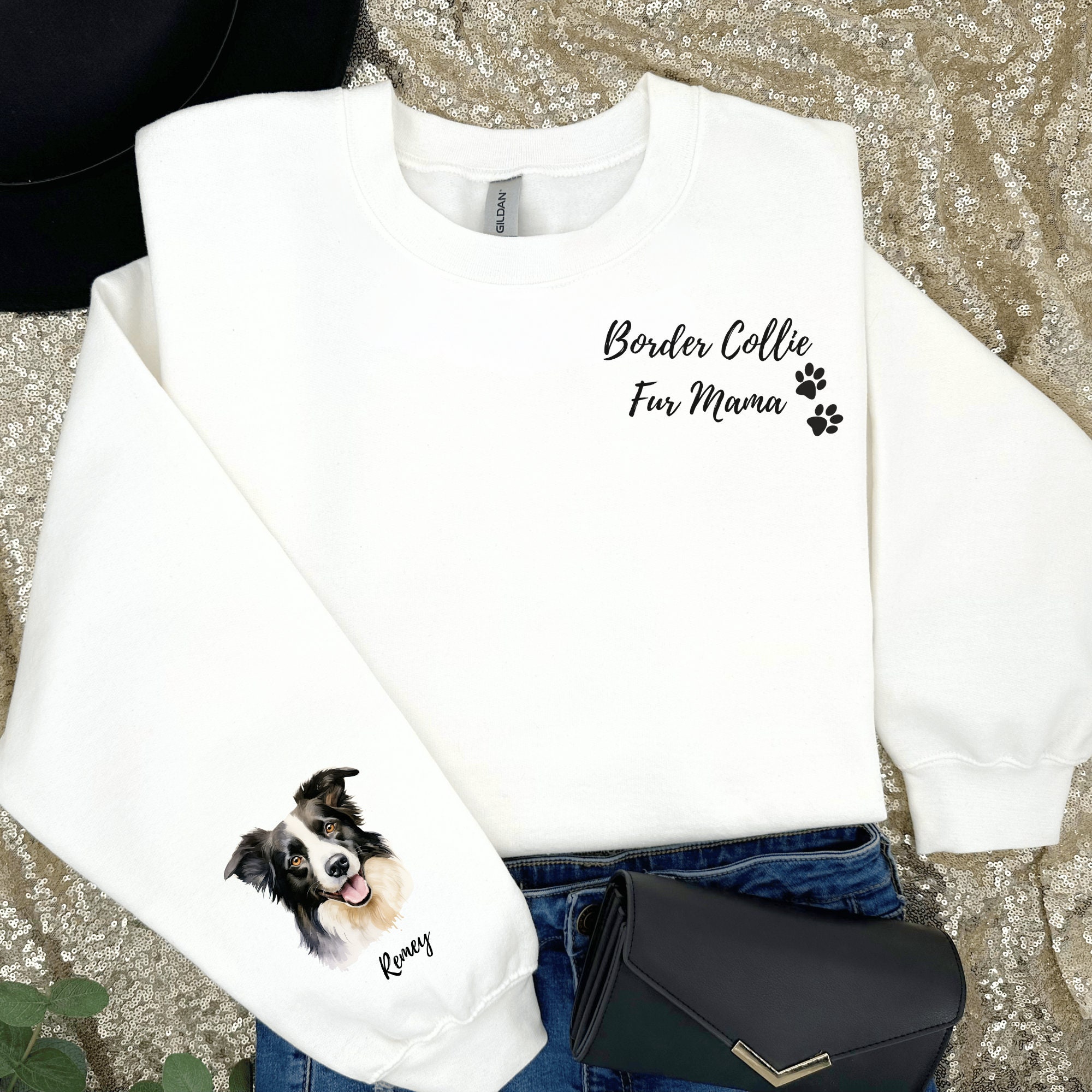 Border Collie Sweatshirt, Custom Border Collie Crewneck