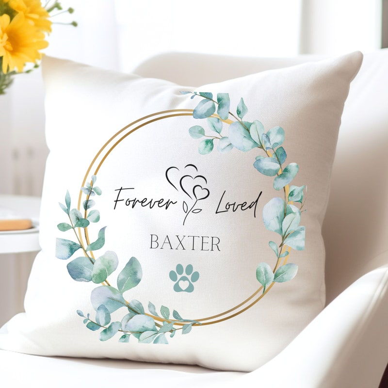 Personalized Pet Memorial Round Pillow - Up to 5 Pets - Memorial Gift Idea For Dog/Cat Lover