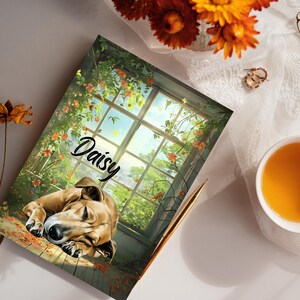 Greyhound Personalized Dog Name Hardcover Writing Journal, Custom Lined Notebook Diary, Meditation Book, Gifts for Greyhound Dog Mom, Friend