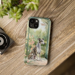 Greyhound Dog Phone Case, Greyhound Mom Phone Cover, iPhone 15 Dog Cover, Android Samsung Galaxy S24 Cover, Pet Dog Garden Phone Case Gifts