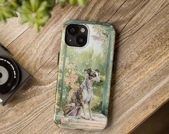 Greyhound Dog Phone Case, Greyhound Mom Phone Cover, iPhone 15 Dog Cover, Android Samsung Galaxy S24 Cover, Pet Dog Garden Phone Case Gifts