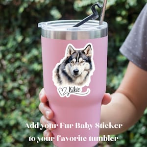 Husky Sticker Personalized Dog Name, Vinyl Decal Alaskan Husky Sticker, Siberian Husky Mom Gift, Custom Dog Sticker for Car, Laptop, Friend