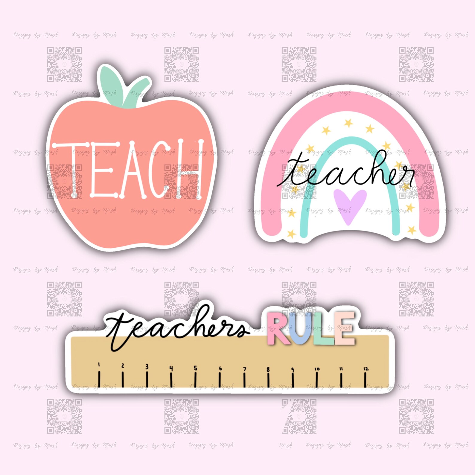 Teacher Digital Stickers Digital Planner Digital Scrapbook Etsy