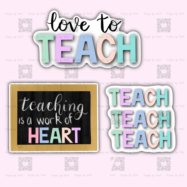 Teacher Digital Stickers Digital Planner Digital Scrapbook Etsy