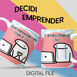 Decidi Emprender Flork Sublimar Taza Deformito Español