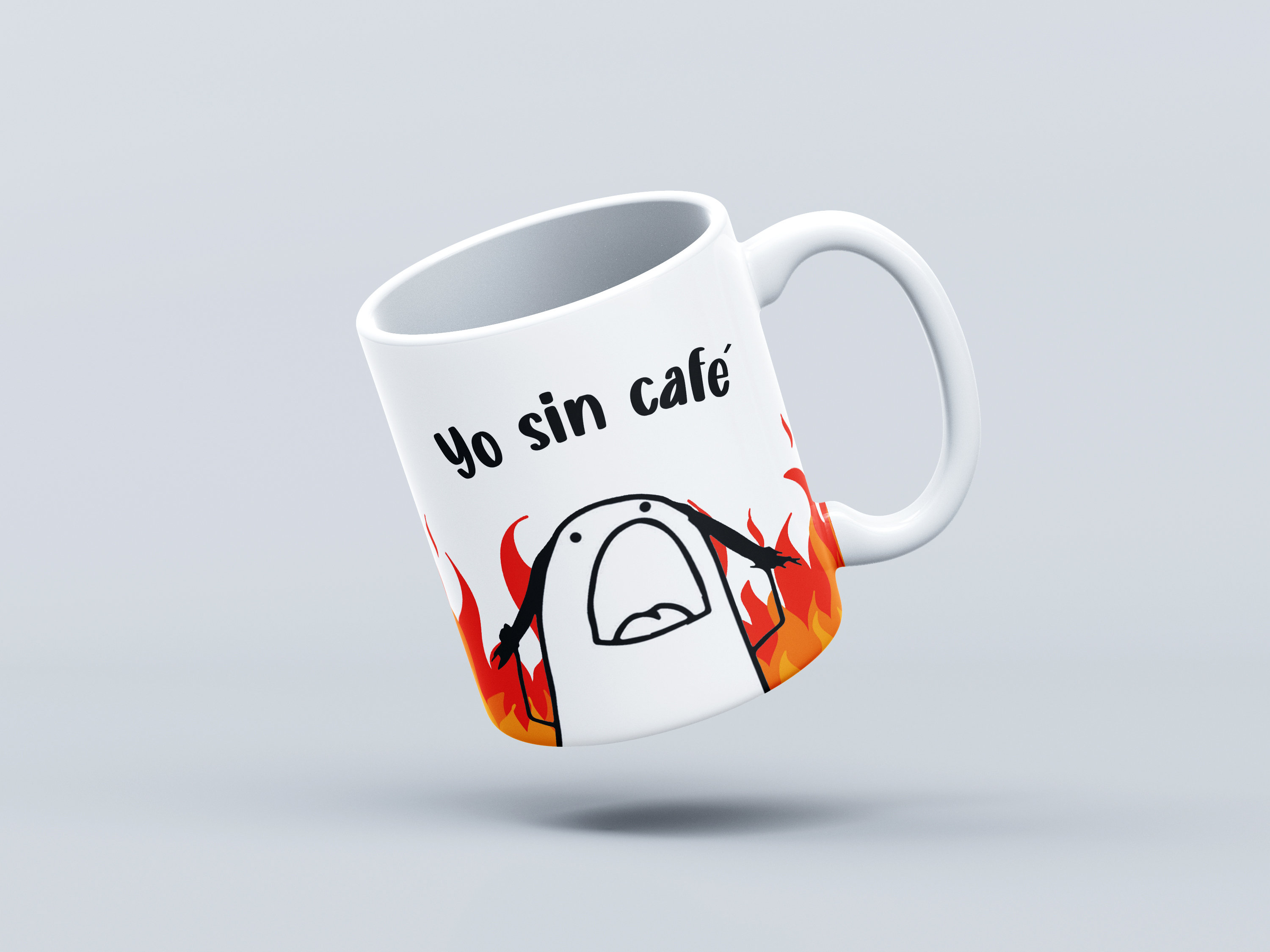 Florks Yo con Cafe Yo sin Cafe Deformito png Sublimar Taza Etsy España