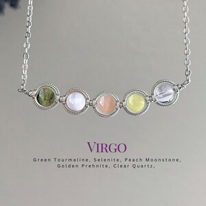 Virgo 6mm Crystal Necklace, Zodiac Crystal Necklace, Handmade Unique Necklace, Special Jewelry Gift | CONNECTION