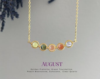 August Birthstone 6mm Necklace, Birthday Gift Crystal Necklace, Handmade Unique Necklace, Special Jewelry Gift | CONNECTION