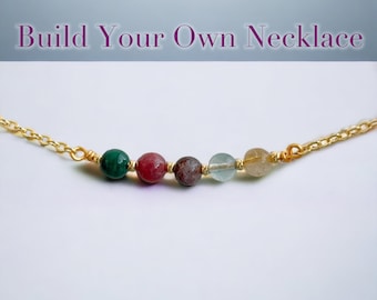 Handmade Customized Crystal Necklace, Build Your Own Necklace, Gift for Her, Crystal Gift