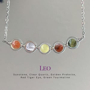 Leo 6mm Crystal Necklace, Zodiac Crystal Necklace, Handmade Unique Necklace, Special Jewelry Gift | CONNECTION