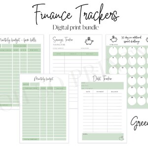 Pacote de rastreamento de finanças digitais - Verde
