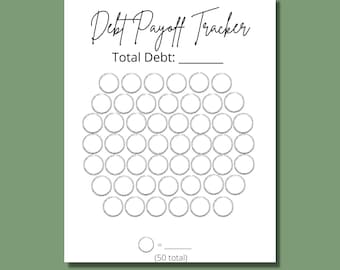 Instant Download Debt Payoff Tracker, Printable Tracker, Debt Payment Tracker, Debt Payoff Goal, Debt Snowball