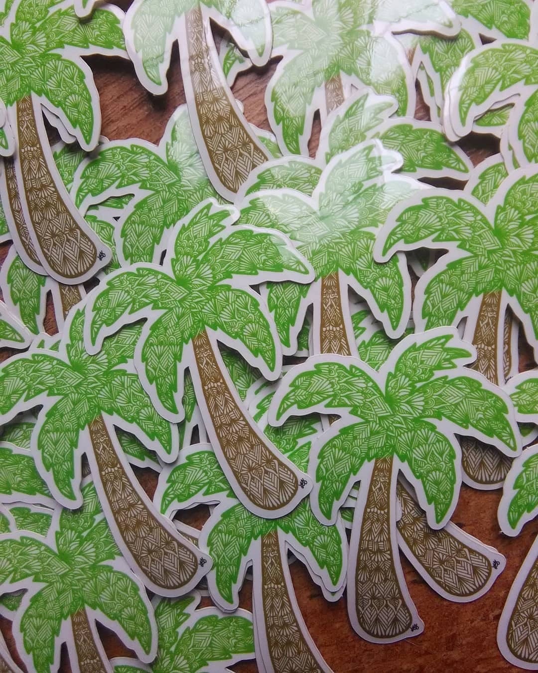 Palm Tree Sticker - Tropical Sticker - Beach Stickers - Zentangle ...