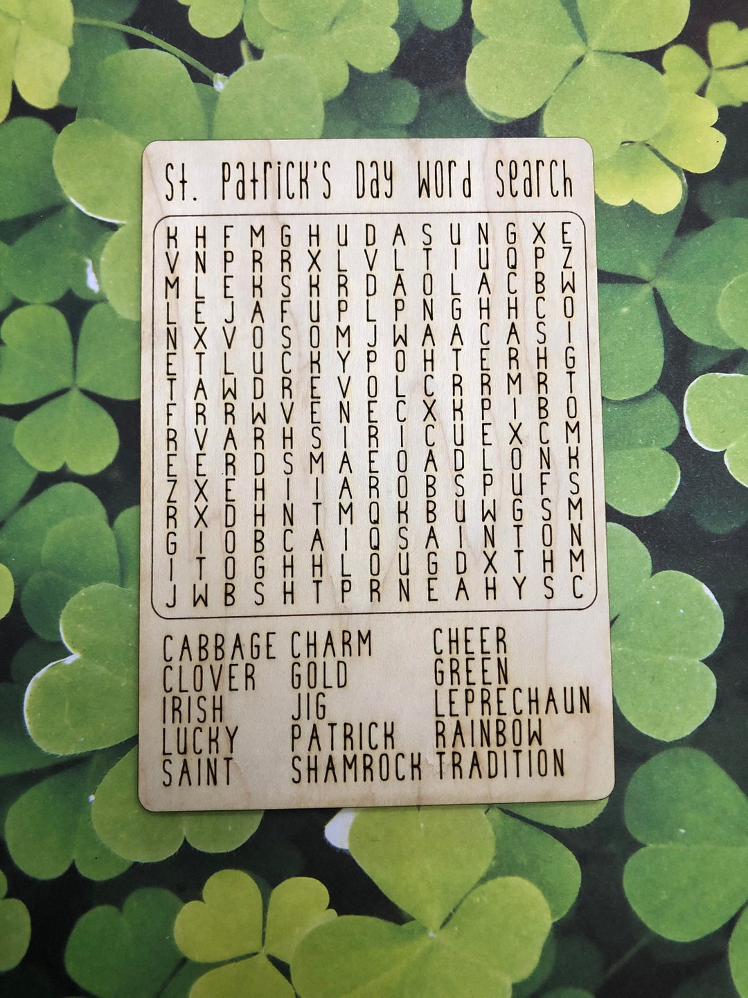 St. Patricks Word Search SVG Digital File Etsy