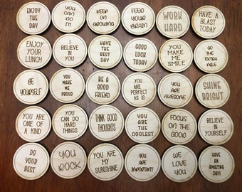 Positive Affirmation Tokens SVG, Lunchbox Notes (Digital File)