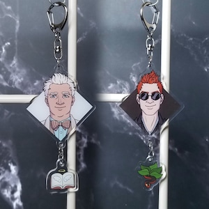 Angel and Demon linked keychains
