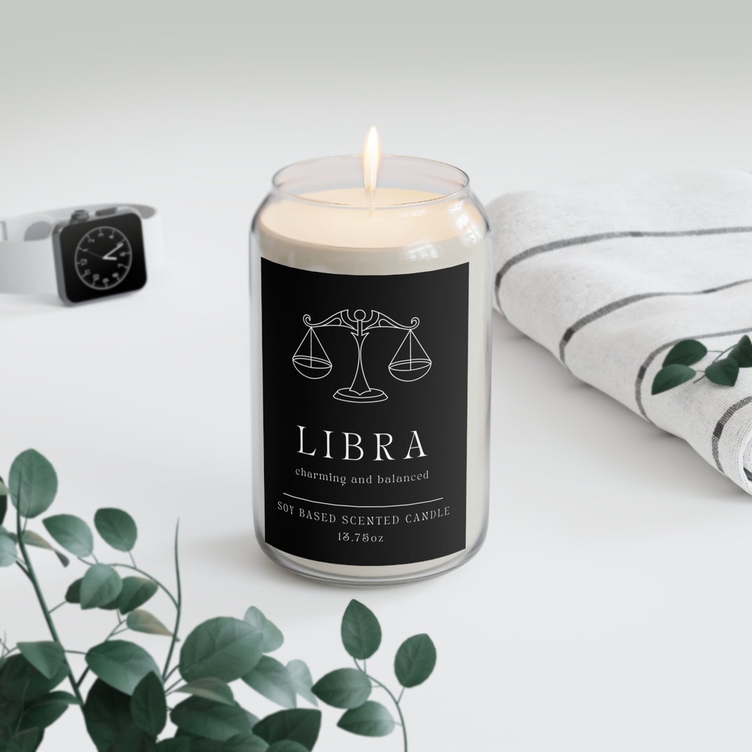 Libra Candle Zodiac Candles Astrology Presents and Etsy