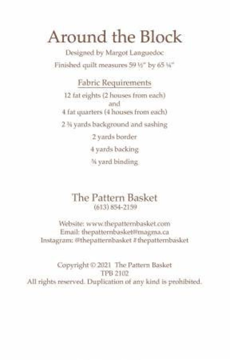 Around the Block Quilt Pattern Etsy