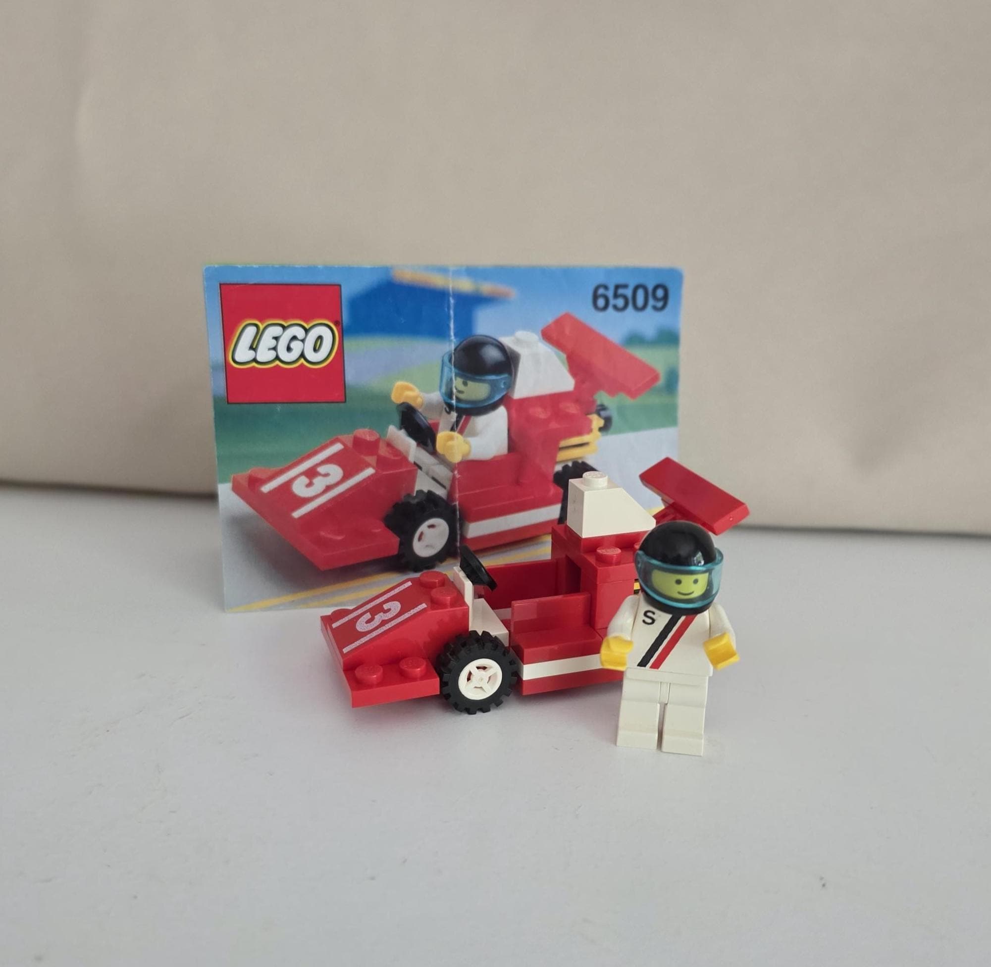 Devil Red Race Car (number 3) Vintage Lego Land System (6509