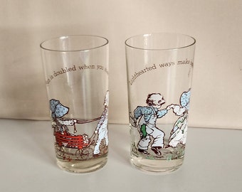 Holly Hobbie Glasses (American Greetings 1978)