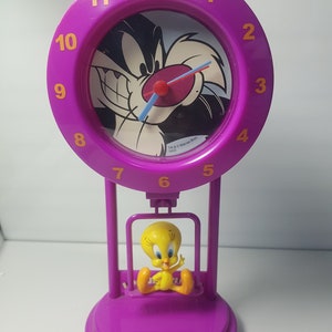 Sällsynt Warner Bros Looney Tunes Tweety och Silvester klockgunga