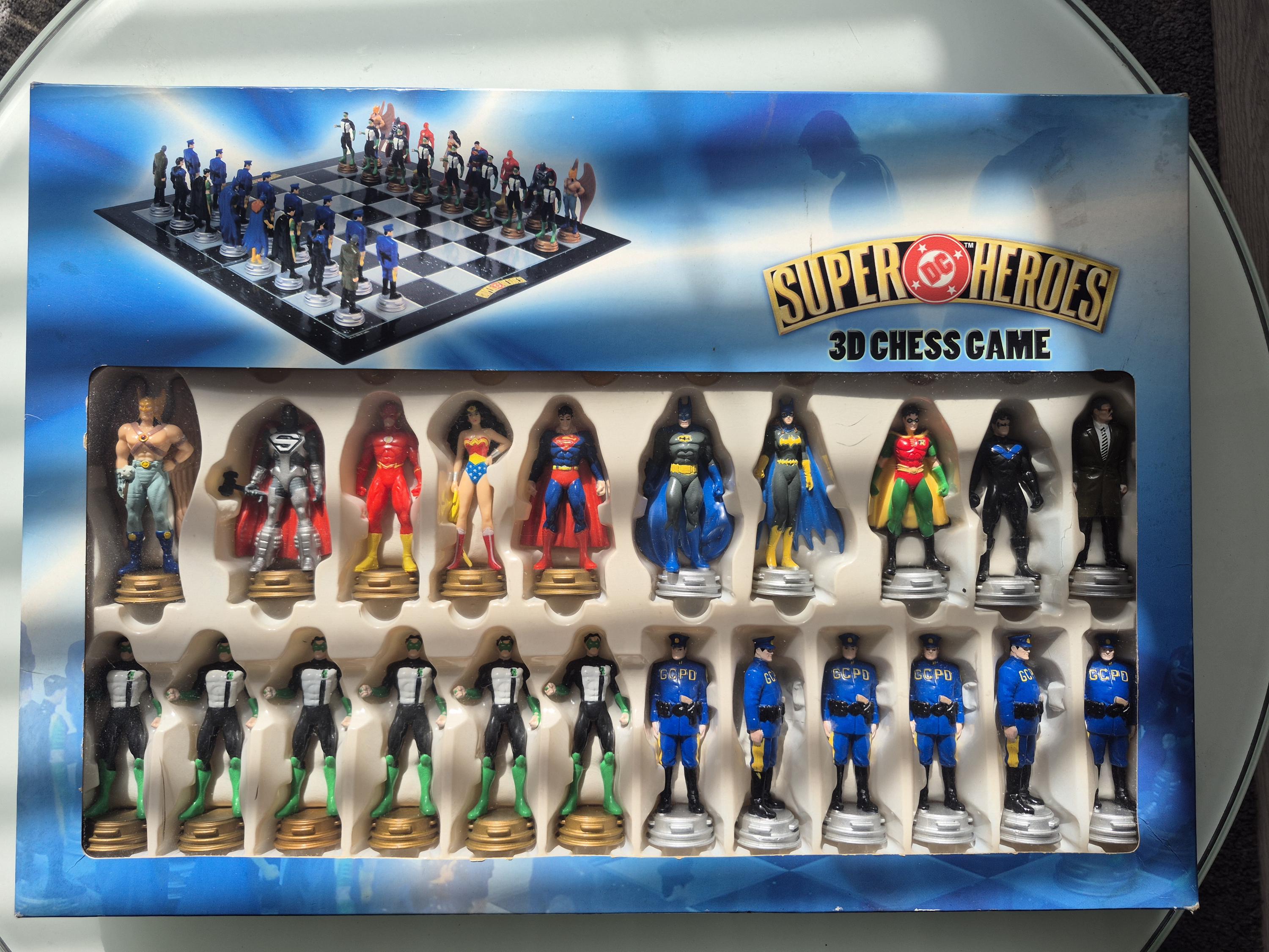 DC Super Heroes 3-D Chess Set RARE Batman Superman - Etsy