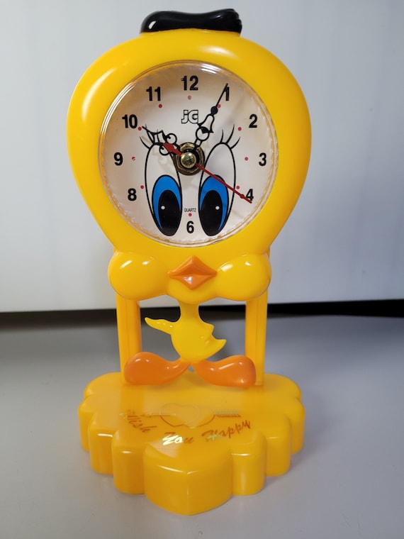 Rare Funny Tweety Clock With Moving Legs Looney Tunes 