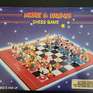 Vintage Disney Mickey Mouse & And Friends schaakspelset - ZELDZAAM