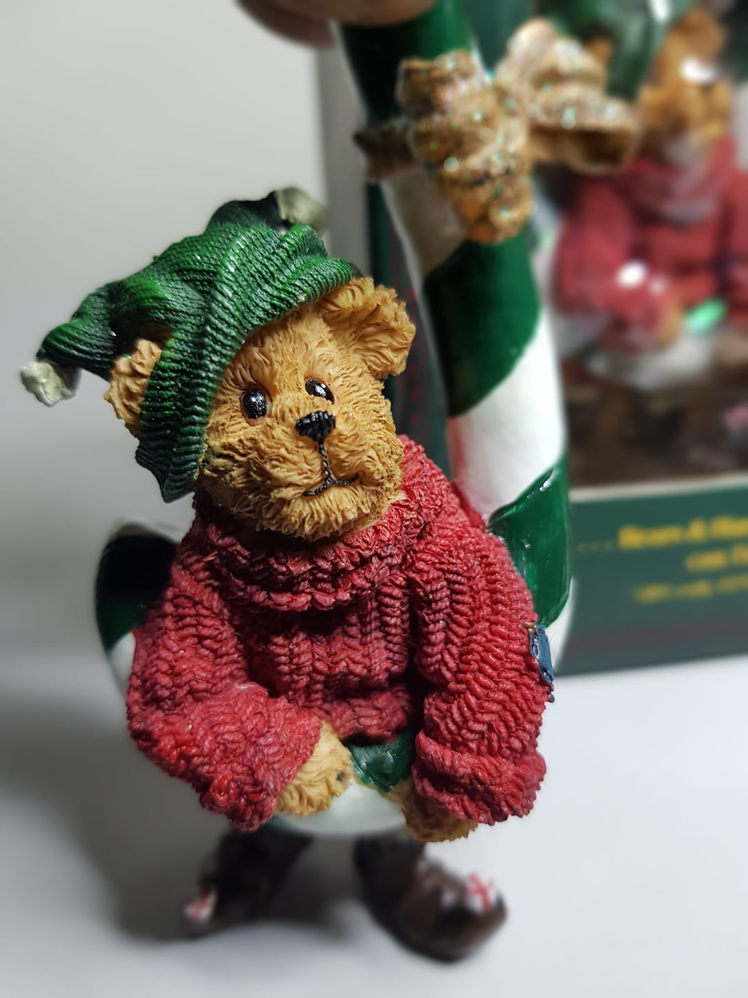 Boyds Christmas C.C Bearmint Boyd Bear Vintage Handmade Bearstone