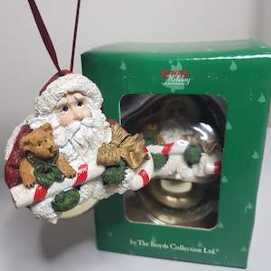 Boyds Christmas Bauble -- Boyd bear vintage handmade bear stone Ornament Christmas tree rare