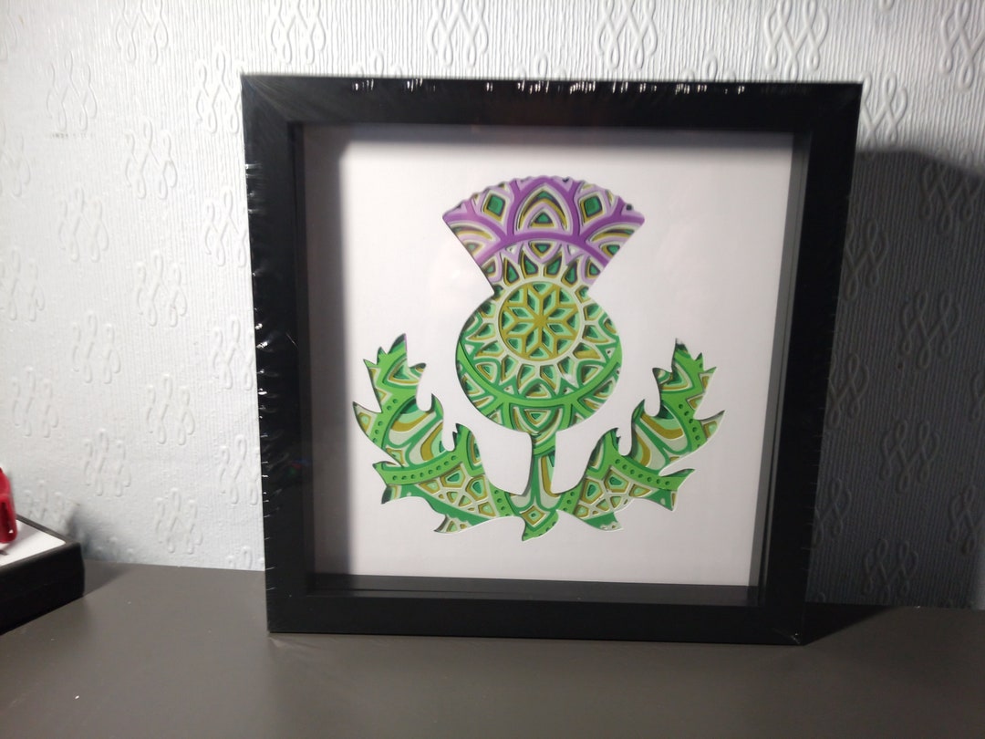 Scotland Shadow Box Scottish Thistle Shadow Box, Nightlight, Light Box - Etsy