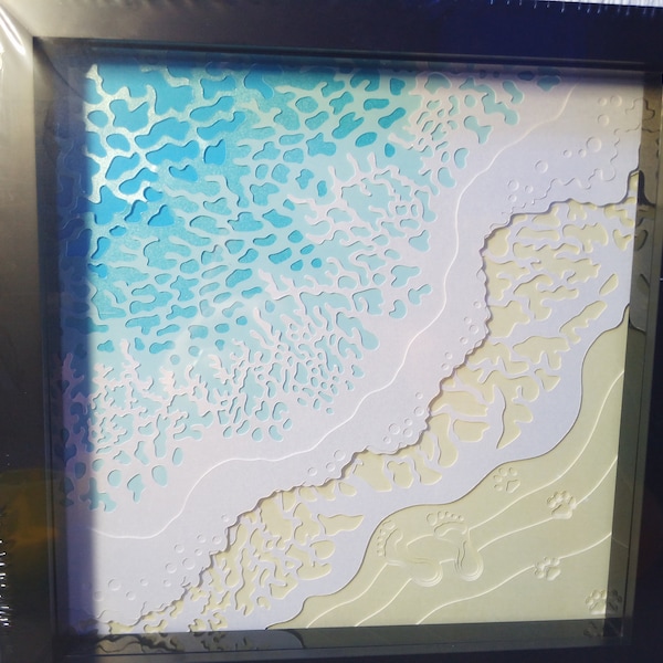 Foot Prints on the Beach , Shadow Box Foot Prints on the Beach , Shadow Box