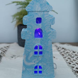 Lighthouse theme Night Light, Jesmonite