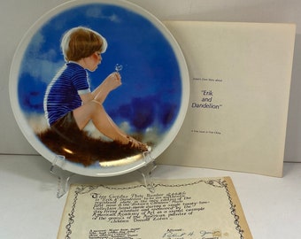 1978 'Erik and Dandelion' Limited Edition Plate - Zolan's Children by Donald Zolan
