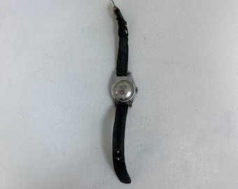 Rare 1950s Hopalong Cassidy "Good Luck from Hoppy" Children's Wristwatch - Collectible Americana