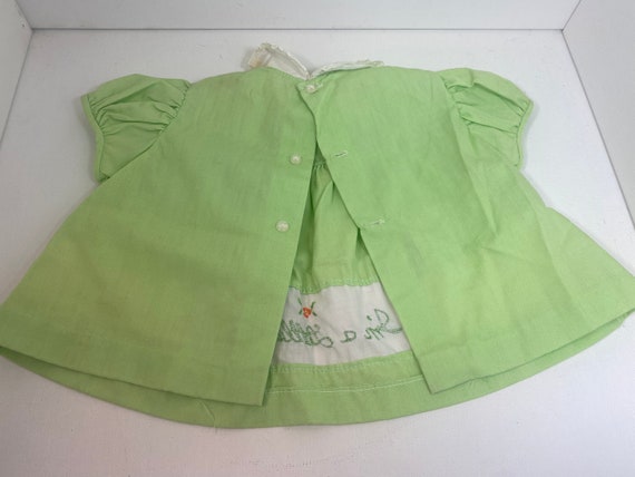 1970s "I'm a Little Angel" Sage Green Dress & Pan… - image 4