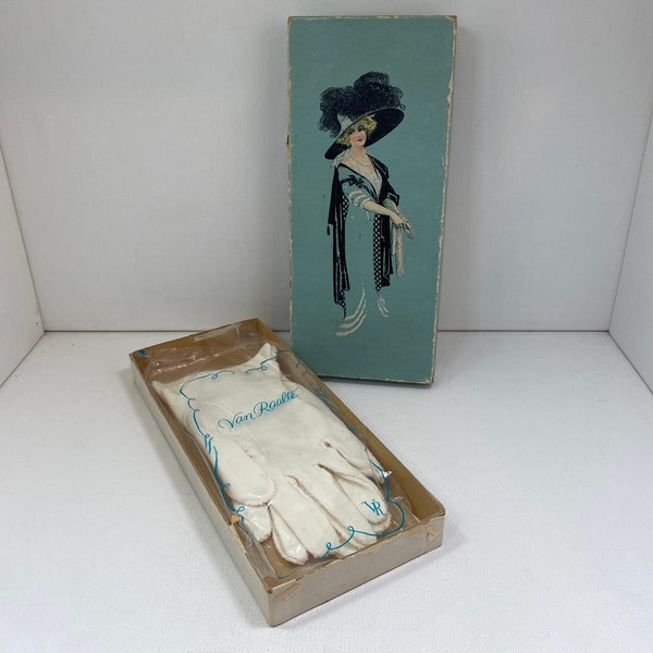 Van Raalte "Proper Lady" Vintage Glove Box & Hansen Gloves Set