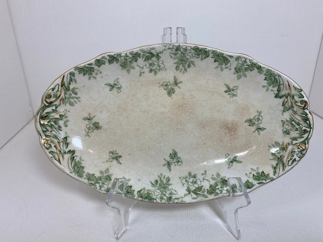 Antique Ridgeways Royal Semi Porcelain Nestor Oval Plate Etsy