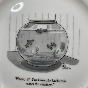 1997 New Yorker Cartoon 'Funny Fish' Collector's Plate image 2